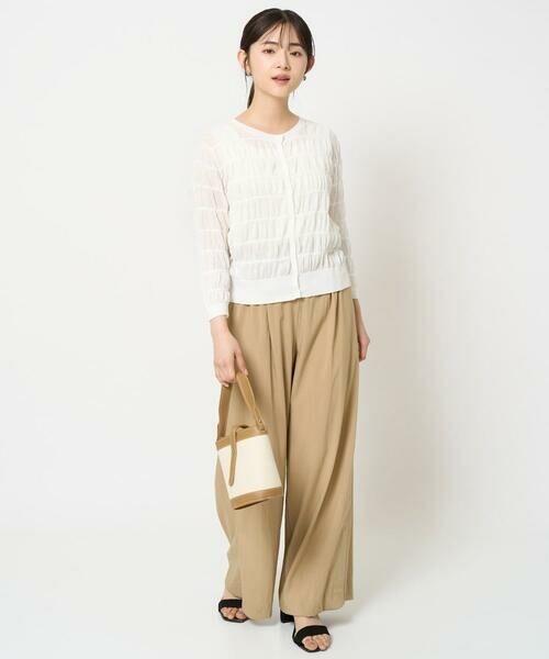 Maison de CINQ / メゾン ドゥ サンク カーディガン・ボレロ | 【小さいサイズ】シャーリングボーダーニットカーディガン/洗える | 詳細16