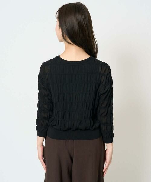 Maison de CINQ / メゾン ドゥ サンク カーディガン・ボレロ | 【小さいサイズ】シャーリングボーダーニットカーディガン/洗える | 詳細7