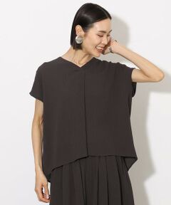 Maison de CINQ / メゾン ドゥ サンク シャツ・ブラウス | 小さいサイズ]楊柳Vネックデザインブラウス(セットアップ対応)