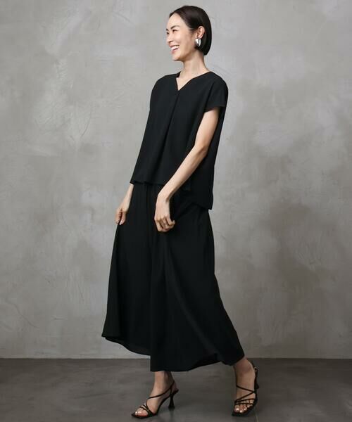 Maison de CINQ / メゾン ドゥ サンク シャツ・ブラウス | 小さいサイズ]楊柳Vネックデザインブラウス(セットアップ対応) | 詳細10