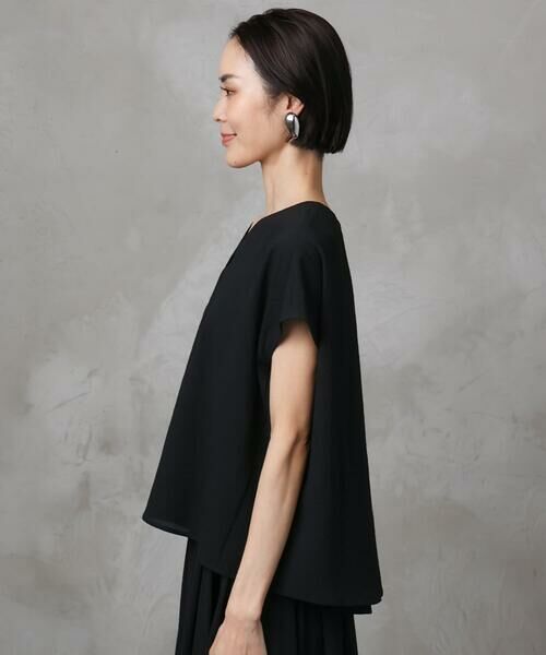 Maison de CINQ / メゾン ドゥ サンク シャツ・ブラウス | 小さいサイズ]楊柳Vネックデザインブラウス(セットアップ対応) | 詳細16