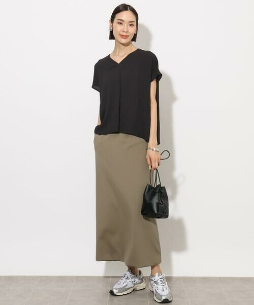 Maison de CINQ / メゾン ドゥ サンク シャツ・ブラウス | 小さいサイズ]楊柳Vネックデザインブラウス(セットアップ対応) | 詳細24