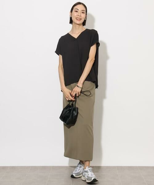 Maison de CINQ / メゾン ドゥ サンク シャツ・ブラウス | 小さいサイズ]楊柳Vネックデザインブラウス(セットアップ対応) | 詳細25