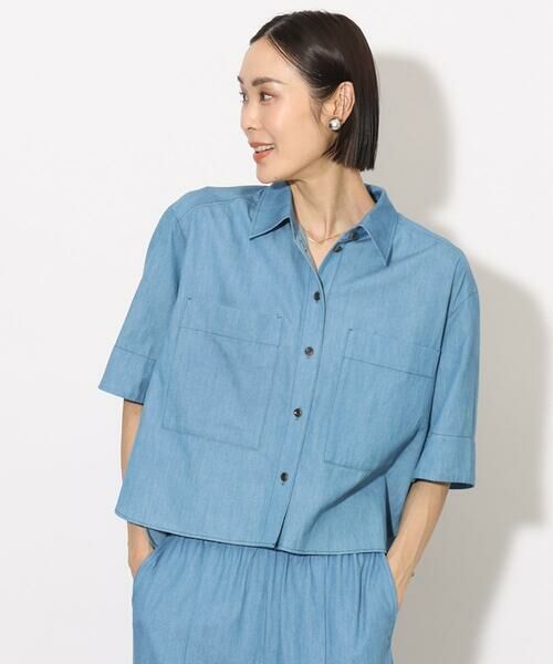 Maison de CINQ / メゾン ドゥ サンク シャツ・ブラウス | [小さいサイズ]ライトオンスデニムシャツ(セットアップ対応) | 詳細2