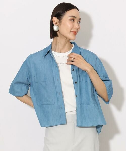 Maison de CINQ / メゾン ドゥ サンク シャツ・ブラウス | [小さいサイズ]ライトオンスデニムシャツ(セットアップ対応) | 詳細3