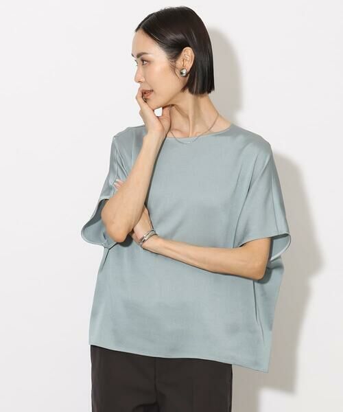 Maison de CINQ / メゾン ドゥ サンク シャツ・ブラウス | [小さいサイズ]サテンオーバーブラウス(セットアップ対応) | 詳細2