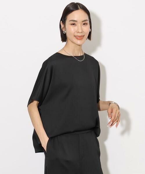 Maison de CINQ / メゾン ドゥ サンク シャツ・ブラウス | [小さいサイズ]サテンオーバーブラウス(セットアップ対応) | 詳細3