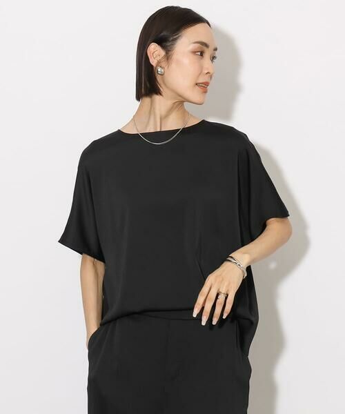 Maison de CINQ / メゾン ドゥ サンク シャツ・ブラウス | [小さいサイズ]サテンオーバーブラウス(セットアップ対応) | 詳細4