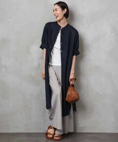 Maison de CINQ / メゾン ドゥ サンク ロング・マキシ丈ワンピース | [小さいサイズ]シアーシャツワンピース