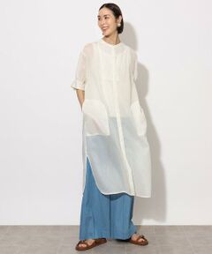 Maison de CINQ / メゾン ドゥ サンク ロング・マキシ丈ワンピース | [小さいサイズ]シアーシャツワンピース