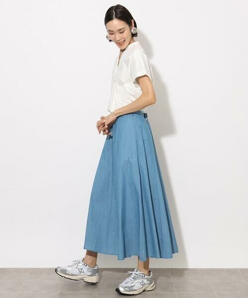 Maison de CINQ / メゾン ドゥ サンク ロング・マキシ丈スカート | [小さいサイズ]ライトオンスデニムスカート(セットアップ対応) | 詳細17