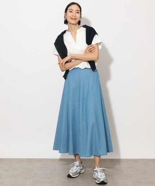 Maison de CINQ / メゾン ドゥ サンク ロング・マキシ丈スカート | [小さいサイズ]ライトオンスデニムスカート(セットアップ対応) | 詳細18