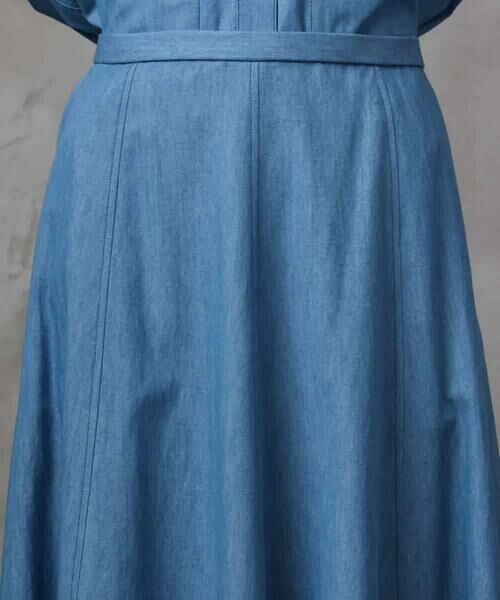 Maison de CINQ / メゾン ドゥ サンク ロング・マキシ丈スカート | [小さいサイズ]ライトオンスデニムスカート(セットアップ対応) | 詳細7