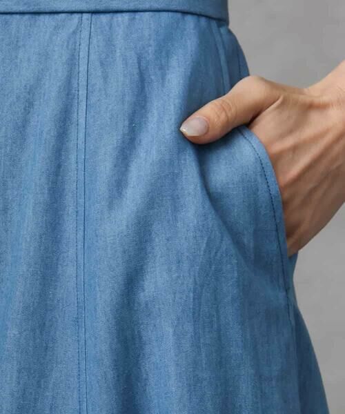 Maison de CINQ / メゾン ドゥ サンク ロング・マキシ丈スカート | [小さいサイズ]ライトオンスデニムスカート(セットアップ対応) | 詳細8