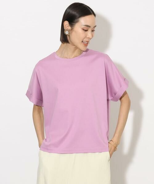 Maison de CINQ / メゾン ドゥ サンク カットソー | [小さいサイズ]ロールアップスリーブカットソー(着心地抜群) | 詳細1