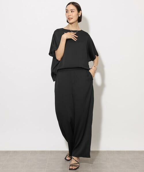 Maison de CINQ / メゾン ドゥ サンク その他パンツ | [小さいサイズ]サテンワイドパンツ(セットアップ対応) | 詳細1