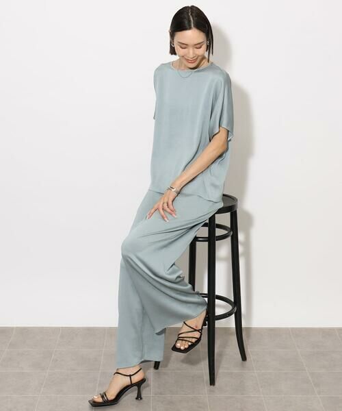 Maison de CINQ / メゾン ドゥ サンク その他パンツ | [小さいサイズ]サテンワイドパンツ(セットアップ対応) | 詳細25