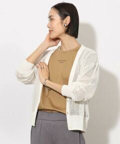 Maison de CINQ / メゾン ドゥ サンク カーディガン・ボレロ | [小さいサイズ]メッシュカーディガン(ホールガーメント)