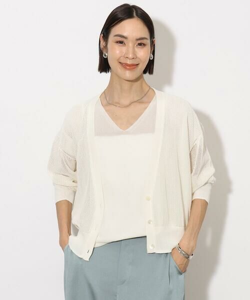 Maison de CINQ / メゾン ドゥ サンク カーディガン・ボレロ | [小さいサイズ]メッシュカーディガン(ホールガーメント) | 詳細2
