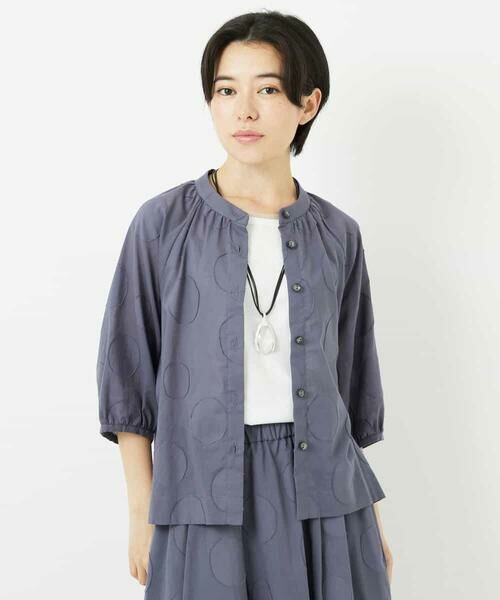 Maison de CINQ / メゾン ドゥ サンク シャツ・ブラウス | ドットジャガードシャツブラウス | 詳細1