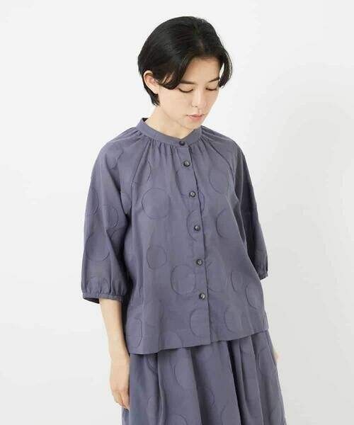 Maison de CINQ / メゾン ドゥ サンク シャツ・ブラウス | ドットジャガードシャツブラウス | 詳細3