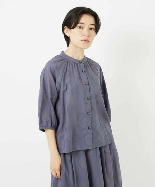 Maison de CINQ / メゾン ドゥ サンク シャツ・ブラウス | ドットジャガードシャツブラウス | 詳細4