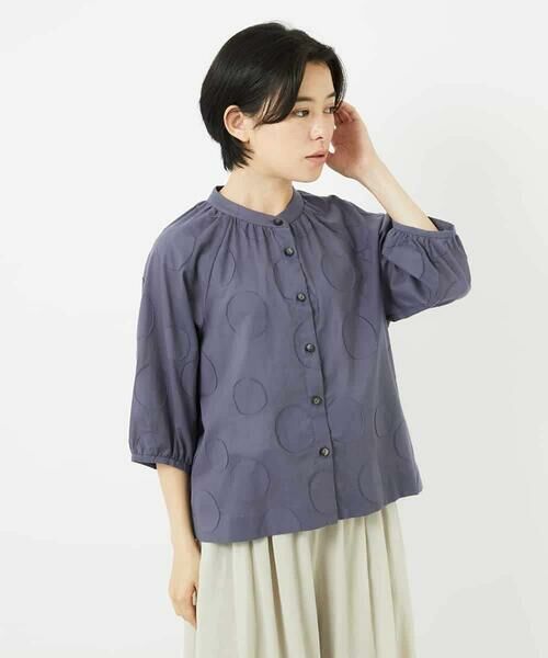 Maison de CINQ / メゾン ドゥ サンク シャツ・ブラウス | ドットジャガードシャツブラウス | 詳細7
