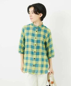 Maison de CINQ / メゾン ドゥ サンク シャツ・ブラウス | シャーリングチェックシャツブラウス