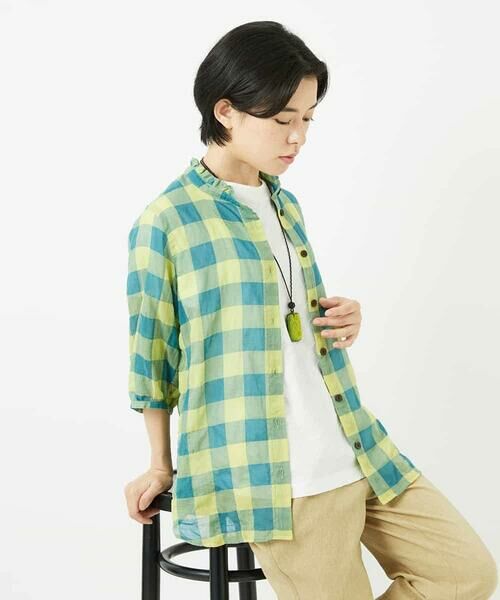 Maison de CINQ / メゾン ドゥ サンク シャツ・ブラウス | シャーリングチェックシャツブラウス | 詳細3