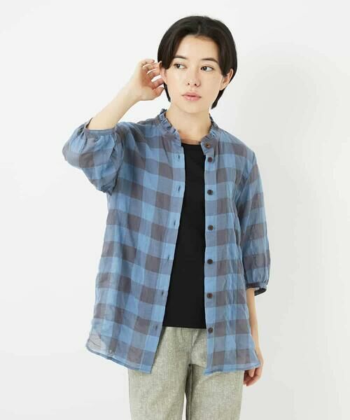 Maison de CINQ / メゾン ドゥ サンク シャツ・ブラウス | シャーリングチェックシャツブラウス | 詳細5