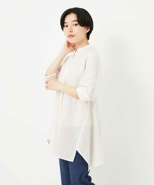 Maison de CINQ / メゾン ドゥ サンク シャツ・ブラウス | イレギュラーヘムチュニックブラウス | 詳細1