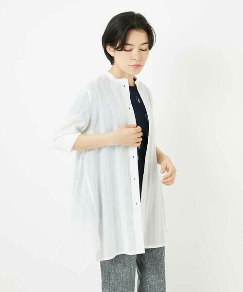 Maison de CINQ / メゾン ドゥ サンク シャツ・ブラウス | イレギュラーヘムチュニックブラウス | 詳細11