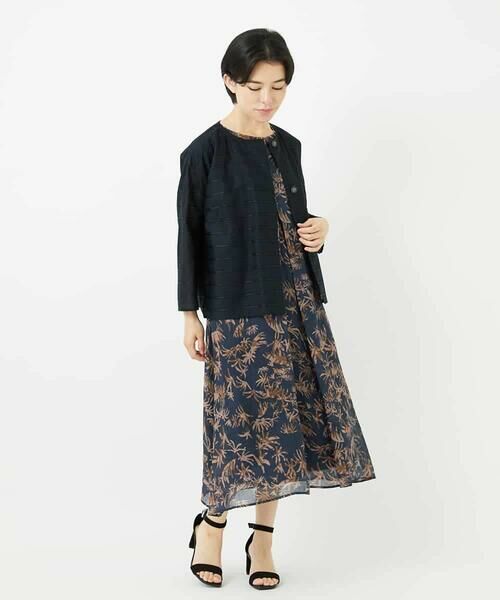 Maison de CINQ / メゾン ドゥ サンク シャツ・ブラウス | ボーダー柄ノーカラーブラウス羽織 | 詳細27