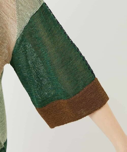 Maison de CINQ / メゾン ドゥ サンク ニット・セーター | 透かし柄インターシャプルオーバーニット | 詳細15