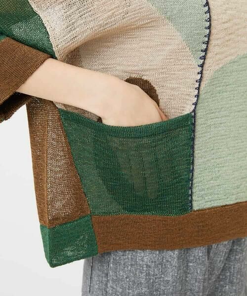 Maison de CINQ / メゾン ドゥ サンク ニット・セーター | 透かし柄インターシャプルオーバーニット | 詳細17