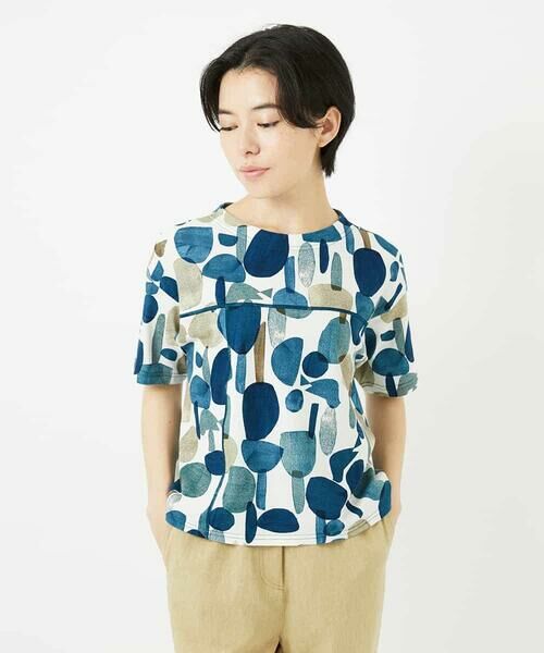 Maison de CINQ / メゾン ドゥ サンク カットソー | [日本製]マッシュルームプリントカットソー | 詳細1