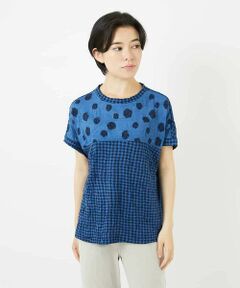 Maison de CINQ / メゾン ドゥ サンク カットソー | [日本製]麻混ドットワッシャージャガードカットソー