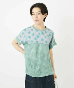 Maison de CINQ / メゾン ドゥ サンク カットソー | [日本製]麻混ドットワッシャージャガードカットソー