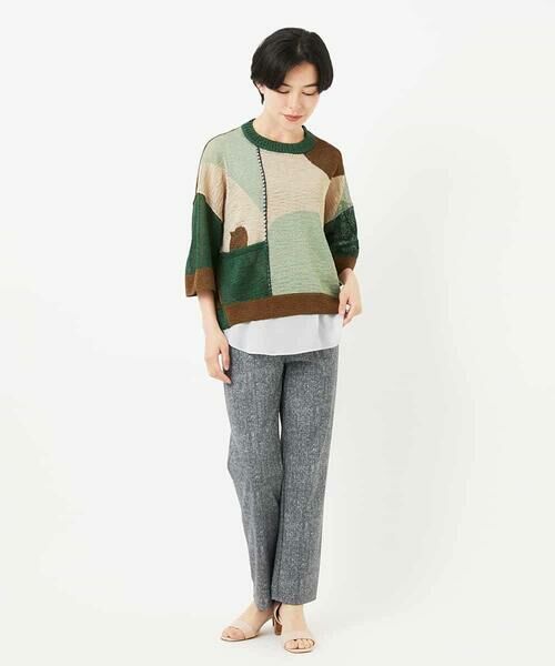 Maison de CINQ / メゾン ドゥ サンク その他パンツ | [3サイズ展開]ぼかし調チェック柄ハイテンションストレッチパンツ | 詳細3