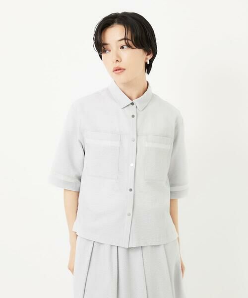 Maison de CINQ / メゾン ドゥ サンク シャツ・ブラウス | [接触冷感/吸汗速乾]サッカーシャツブラウス | 詳細3