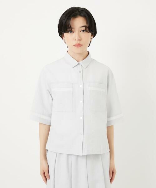 Maison de CINQ / メゾン ドゥ サンク シャツ・ブラウス | [接触冷感/吸汗速乾]サッカーシャツブラウス | 詳細4