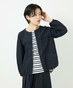 Maison de CINQ / メゾン ドゥ サンク シャツ・ブラウス | コットンエンブロイダリー羽織ブラウス