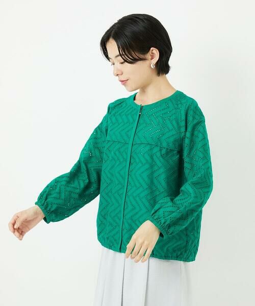 Maison de CINQ / メゾン ドゥ サンク シャツ・ブラウス | コットンエンブロイダリー羽織ブラウス | 詳細1