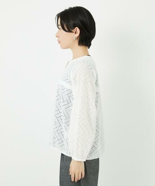 Maison de CINQ / メゾン ドゥ サンク シャツ・ブラウス | コットンエンブロイダリー羽織ブラウス | 詳細6