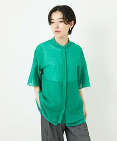 Maison de CINQ / メゾン ドゥ サンク シャツ・ブラウス | [日本製]シアーティアードバンドカラーブラウス