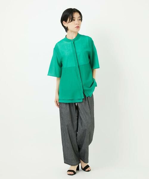 Maison de CINQ / メゾン ドゥ サンク シャツ・ブラウス | [日本製]シアーティアードバンドカラーブラウス | 詳細13