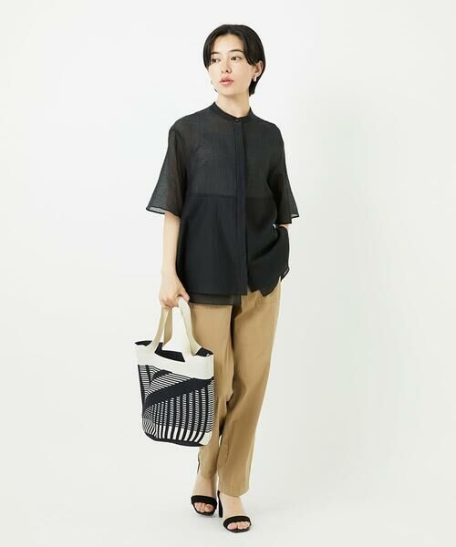 Maison de CINQ / メゾン ドゥ サンク シャツ・ブラウス | [日本製]シアーティアードバンドカラーブラウス | 詳細14