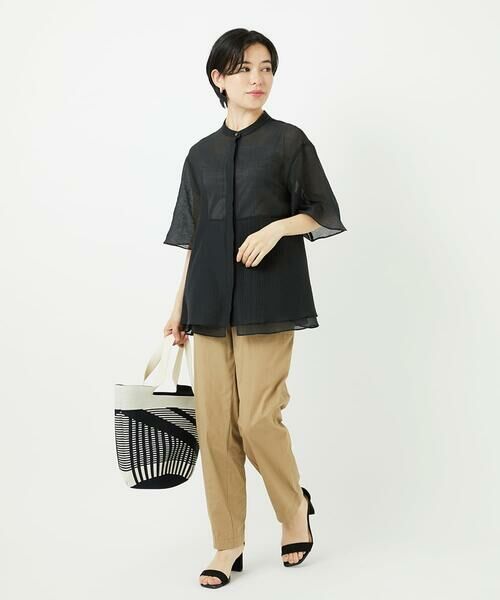 Maison de CINQ / メゾン ドゥ サンク シャツ・ブラウス | [日本製]シアーティアードバンドカラーブラウス | 詳細15