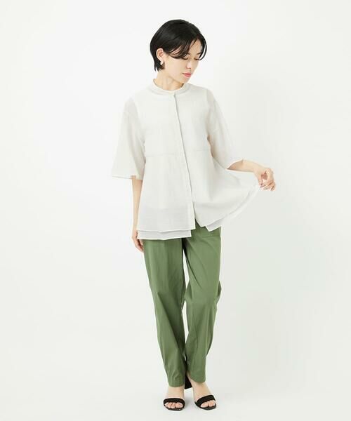 Maison de CINQ / メゾン ドゥ サンク シャツ・ブラウス | [日本製]シアーティアードバンドカラーブラウス | 詳細17