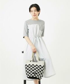 Maison de CINQ / メゾン ドゥ サンク ロング・マキシ丈ワンピース | [接触冷感/吸汗速乾]サッカーシャドーギンガムワンピース